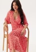 Happy Holly Wrap Dress Red/Floral 32/34