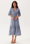 Happy Holly Wrap Dress Blue/Floral 44/46