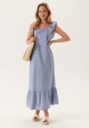 Pieces Pcapia Sl Square Neck Ankle Dr Nautical Blue Stripes:bright W M