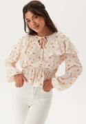 BUBBLEROOM Flounce Blouse Offwhite/Floral XS