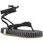 Sandaalit Nalho  BLK MEDHA SANDAL WITH CROCHET UPPER  37