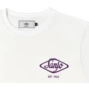 T-paidat & Poolot Sanjo  Flocked Logo T-Shirt - White  EU S