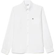 Pitkähihainen paitapusero Lacoste  Linen Casual Shirt - Blanc  EU M