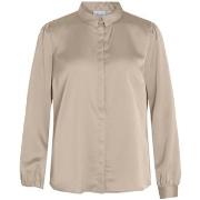 Paita Vila  Noos Ellette Satin Shirt - Cement  FR 34