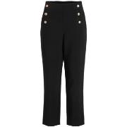 Housut Vila  Trousers Winnie Wide 7/8 - Black  FR 36