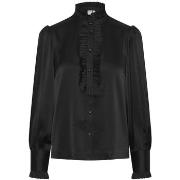 Paita Y.a.s  YAS Frilla Shirt L/S - Black  EU S