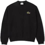 Svetari Lacoste  Loose Fit Badge Accent Sweatshirt - Noir  EU S