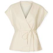Paita Selected  W Top Lia Linen - Birch  FR 34