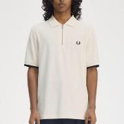 T-paidat & Poolot Fred Perry  CREPE PIQUE ZIP NECK  EU S