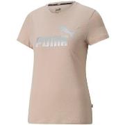 Lyhythihainen t-paita Puma  Ess Metallic Logo Tee  EU XS