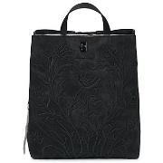 Reppu Desigual  BACKPACK ROMEO FLORAL TOTAL BLACK SUMY  Yksi Koko