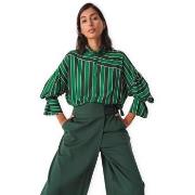 Paita Skfk  Lone Shirt - Green Stripes  EU S
