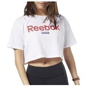 Lyhythihainen t-paita Reebok Sport  Linear Logo Crop Tee  EU M