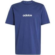 T-paidat & Poolot adidas  M Lin Sj T Dkblue/White  EU S