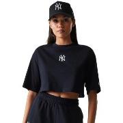 Lyhythihainen t-paita New-Era  Wmns Le Midi Crop Tee Neyyan Blk  EU S