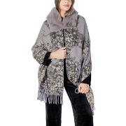 Paksu takki Ayfee  MANTELLA FLOWER CON FRANGE FAKE FUR CAM25361  Yksi ...