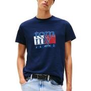 T-paidat & Poolot Tommy Jeans  TJM SLIM RWB FLAG TEE EX  EU XL
