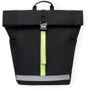 Reppu Lefrik  Lars Roll Backpack - Black Lime  Yksi Koko