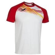 Lyhythihainen t-paita Joma  T-shirt  Elite X Blanc  EU S