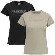 Lyhythihainen t-paita hummel  T-shirt  hmlTE Cali 2-Pack  EU S