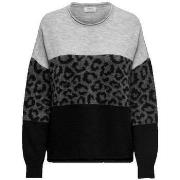 Neulepusero Only  Pull  motif léopard col rond  EU S