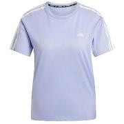 Lyhythihainen t-paita adidas  T-shirt  Own The Run 3 Stripes  EU S