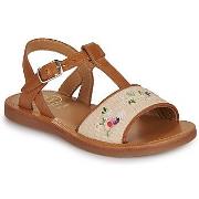 Tyttöjen sandaalit Pom d'Api  PLAGETTE RAPHIA BROD  28