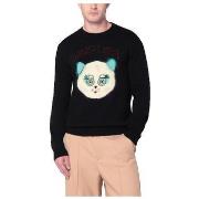 Neulepusero Valentino Bags  Pull  noir avec patch Le Chat de la Maison...