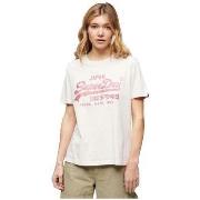 Lyhythihainen t-paita Superdry  T-shirt  Relaxed à logo métallique  EU...