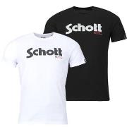 Lyhythihainen t-paita Schott  TS PK  LOGO  EU S