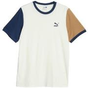 Lyhythihainen t-paita Puma  T-shirt  Classics Block Blanc  EU M