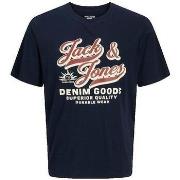 Lyhythihainen t-paita Jack & Jones  T-shirt  col rond bleu ciel  EU S