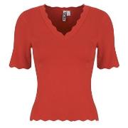 Paita Pieces  PCJULINE SS V-NECK KNIT  EU S