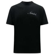 Lyhythihainen t-paita Amiri  SCRIPT LOGO TEE BLACK  EU XXL