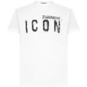 Lyhythihainen t-paita Dsquared  T-SHIRT S79GC0039 WHITE  EU XXL