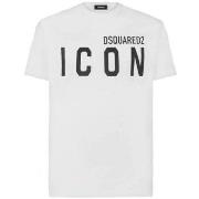 Lyhythihainen t-paita Dsquared  T-SHIRT S79GC0003 WHITE  EU XXL