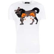 Lyhythihainen t-paita Dsquared  T-SHIRT S74GD0362 WHITE  EU XXL