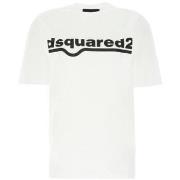 Lyhythihainen t-paita Dsquared  T-SHIRT S75GD0141 WHITE  EU S