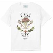 Lyhythihainen t-paita Casablanca  TSHIRT CASA WAY WHITE  EU XXL