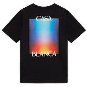 Lyhythihainen t-paita Casablanca  GRADIENT STACKED LOGO TSHIRT BLACK  ...