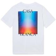 Lyhythihainen t-paita Casablanca  GRADIENT STACKED LOGO T-SHIRT WHITE ...