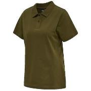 Lyhythihainen poolopaita hummel  Polo  stretch vert olive femme  EU S