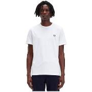 T-paidat & Poolot Fred Perry  T-shirt  Ringer col rond blanc  EU XXL