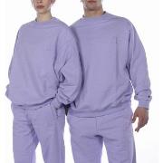 Fleecet Heaven Door  Crewneck Embroidered Logo Lilla  EU S