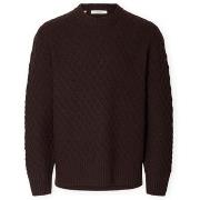 Neulepusero Selected  Patric Edit Knit - Chocolate Torte  EU XXL