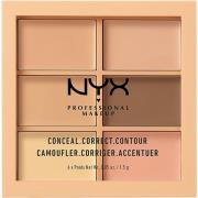 NYX Professional Makeup Conceal, Correct, Contour Palette 3CP01 Light ...