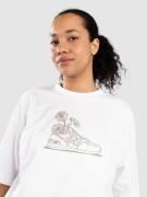 New Balance Oversized Flower T-Paita valkoinen