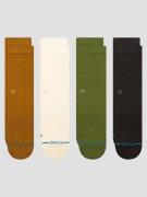 Stance Icon Crew 4 Pack Socks keltainen