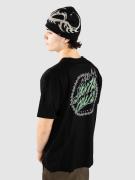 Santa Cruz Wired Flame Dot Chest T-paita musta
