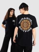 Thrasher X Spitfire Classic Swirl T-paita musta